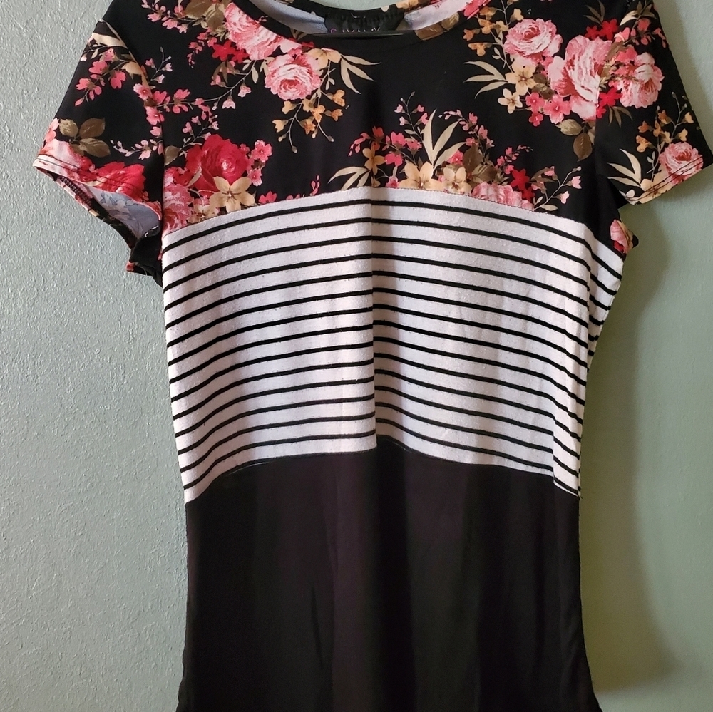 Floral Striped Blouse